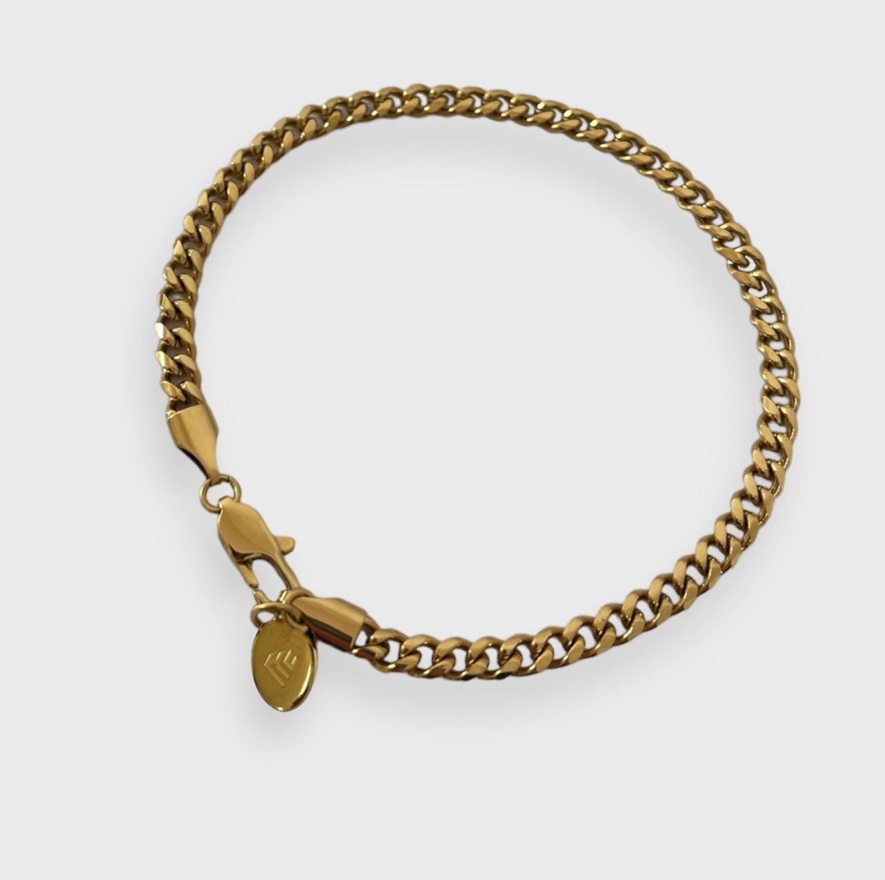 New 18k yellow gold cuban deals link chain and bracelet