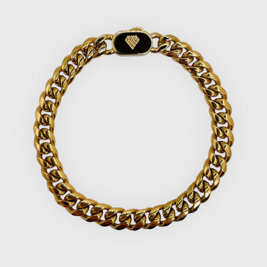 Cuban Bracelet 8mm- 18k Gold