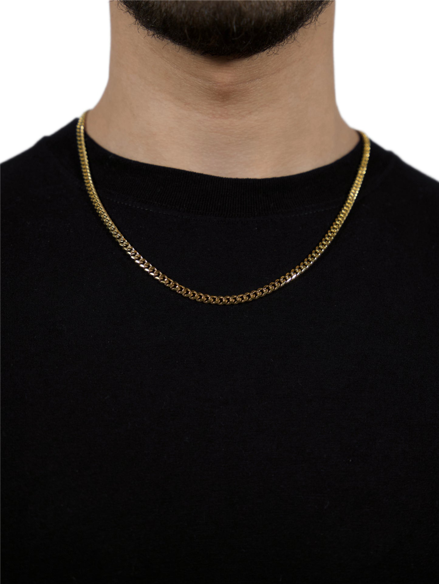 Cuban 4mm- 18K Yellow Gold Chain