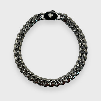 Cuban Bracelet 8mm-  18K White Gold