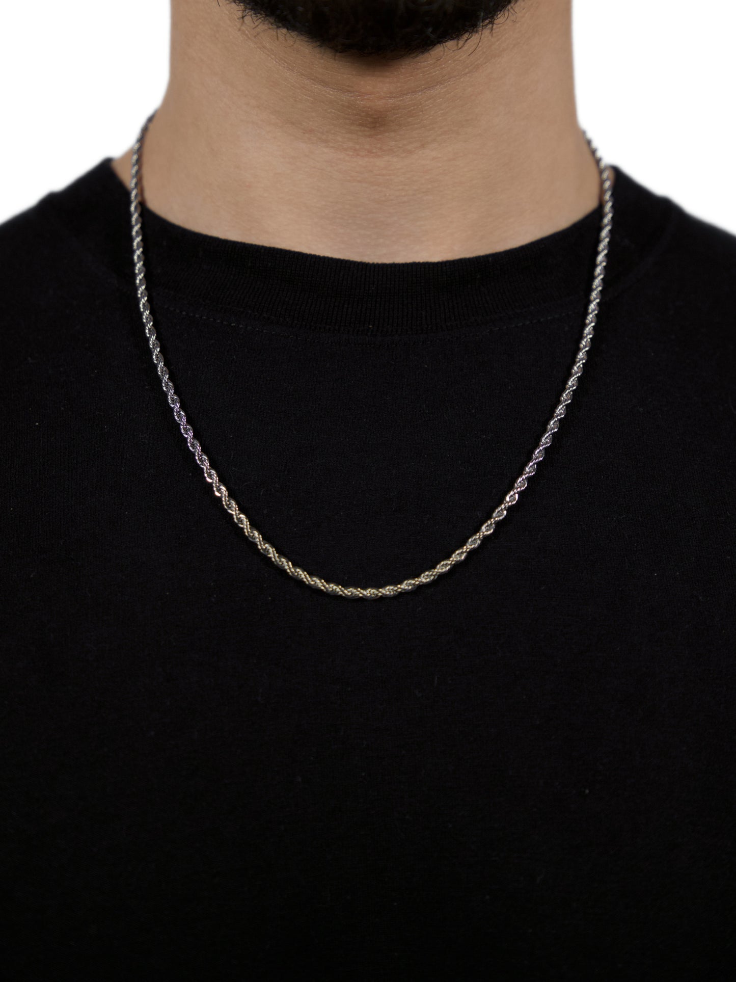 Rope 5mm- 18k White Gold Chain