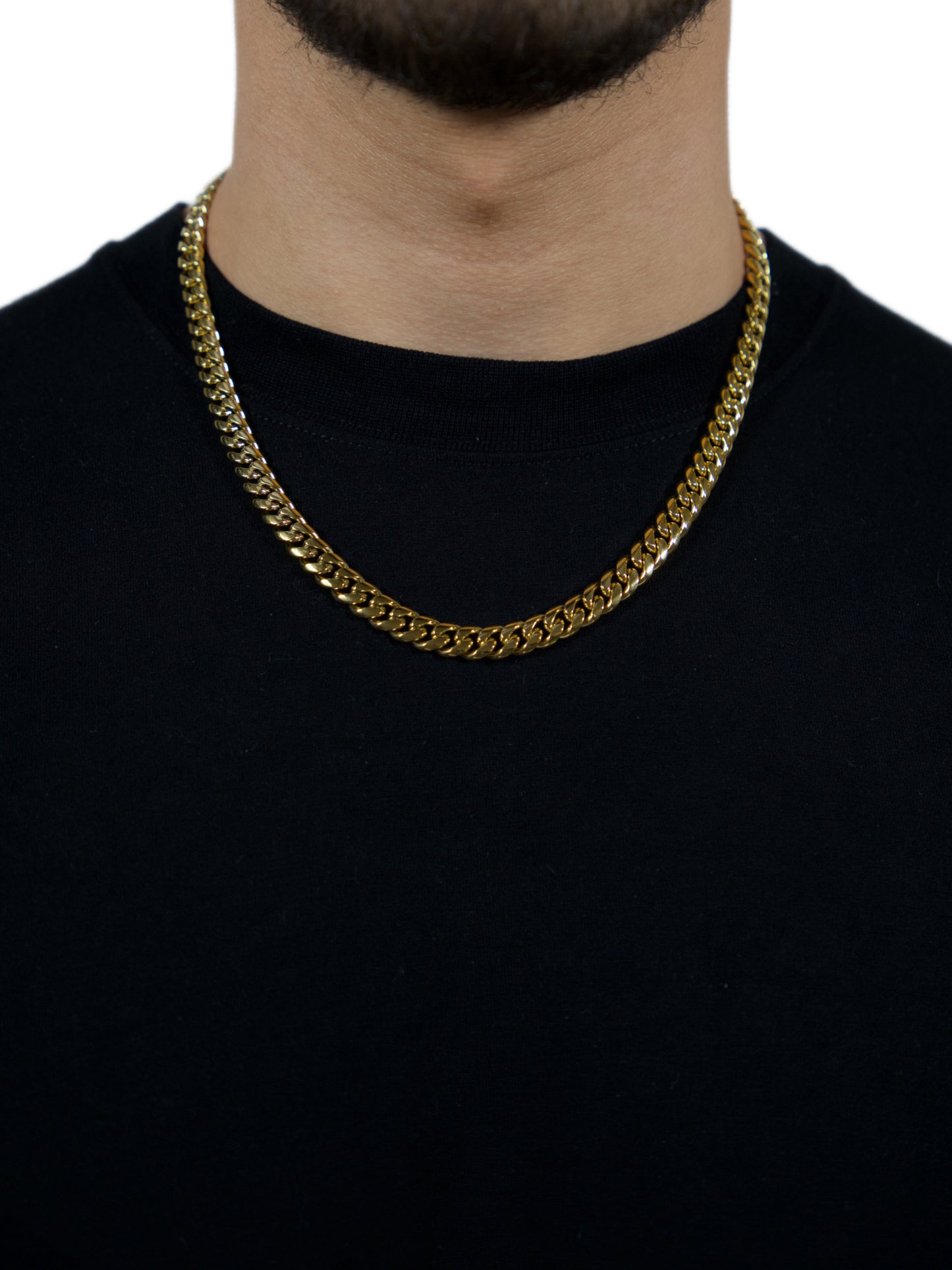 Cuban 8mm- 18K Yellow Gold Chain