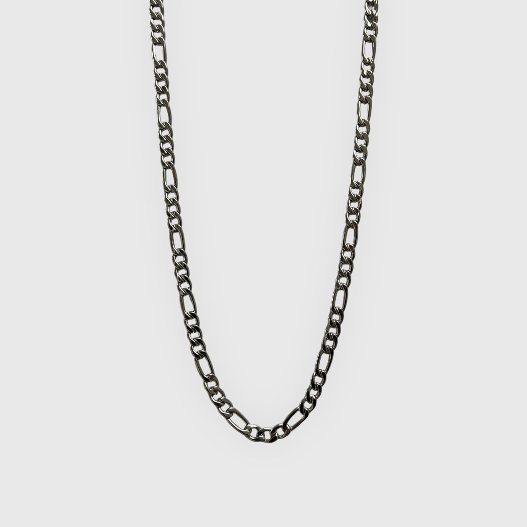 Figaro - 18K White Gold Chain