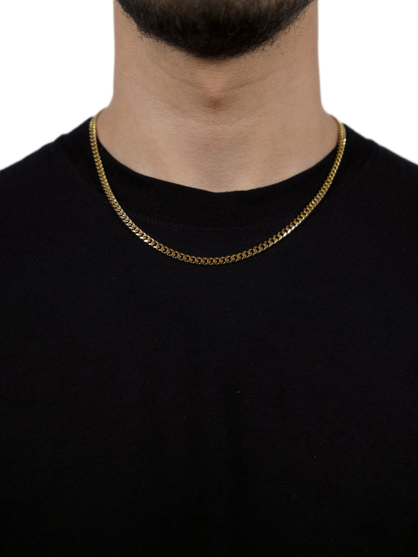 Cuban 4mm- 18K Yellow Gold Chain