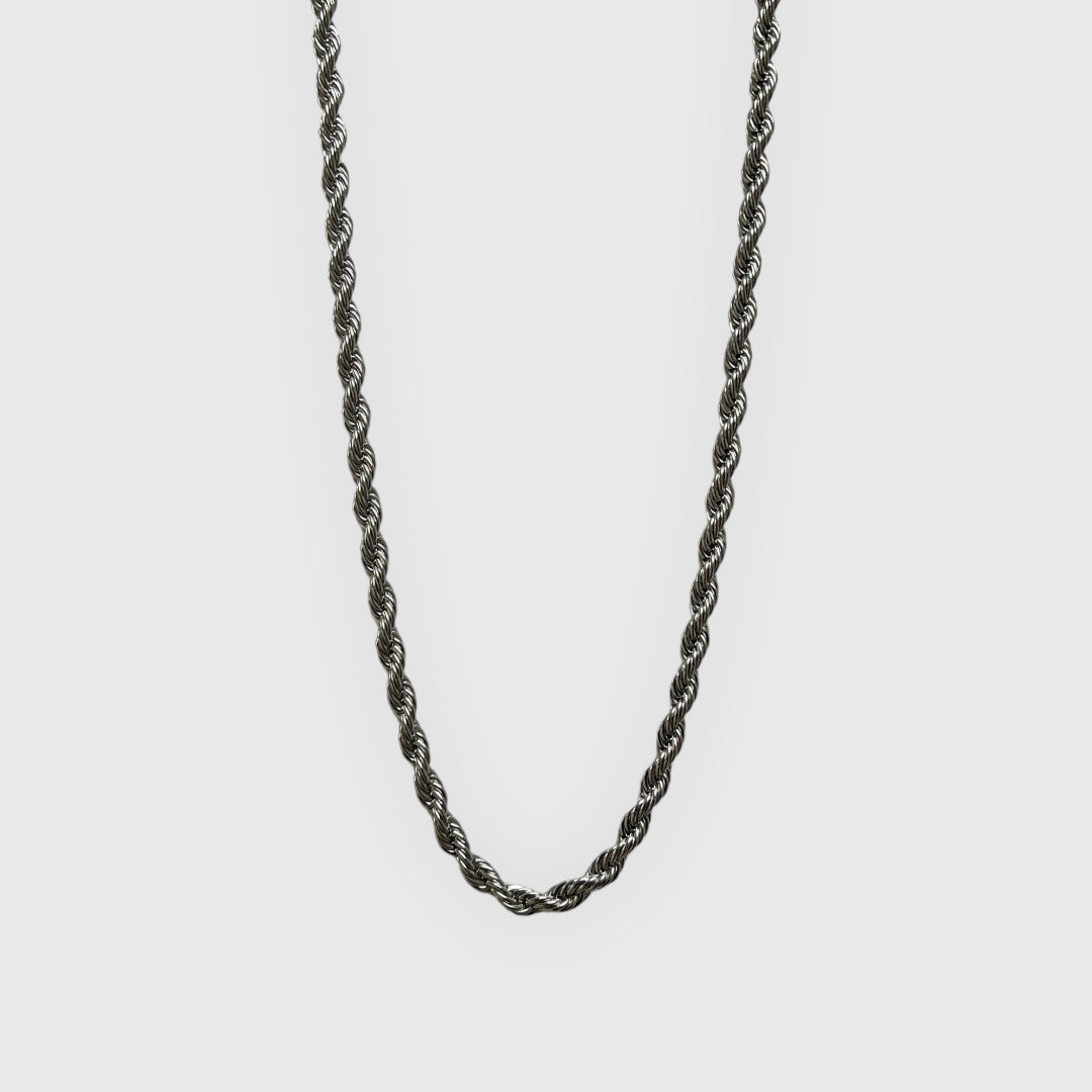 Rope 5mm- 18k White Gold Chain