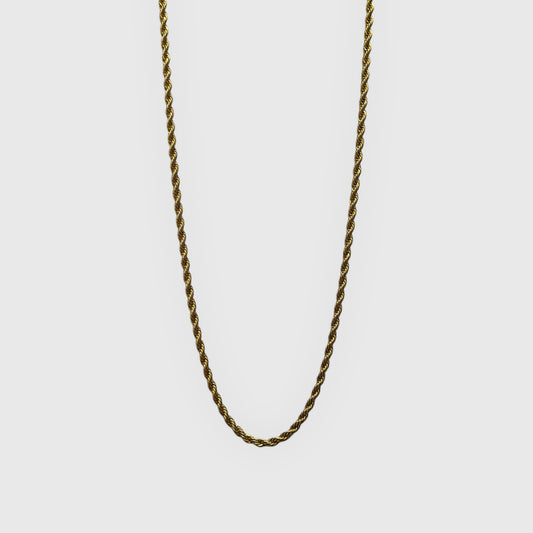 Rope 3mm- 18k Yellow Gold Chain